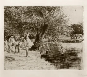 M. Liebermann, Badende Knaben